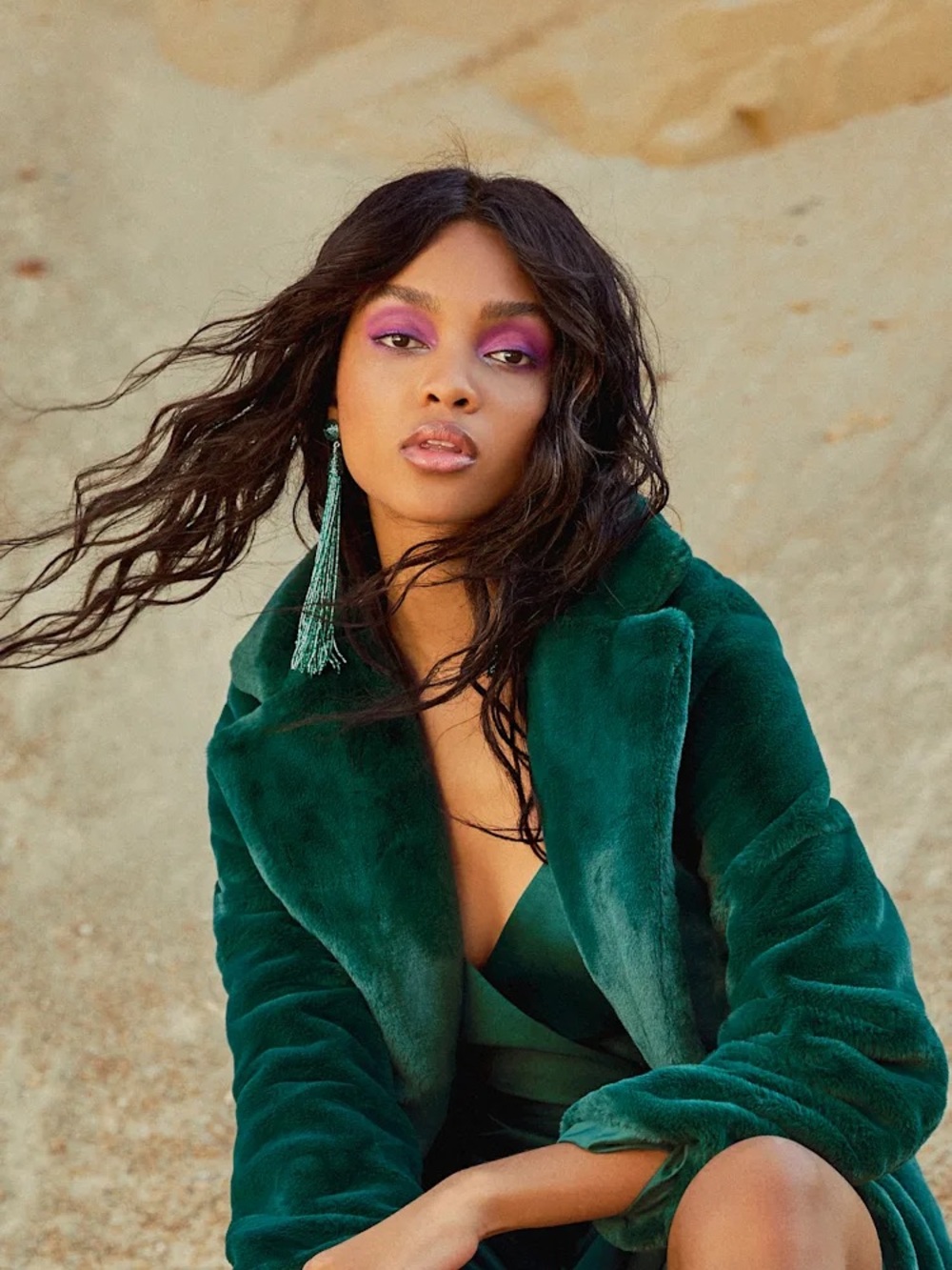 Lulu's Deep Emerald Plush Teddy Jacket